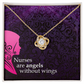 Nurses are Angels Healthcare Medical Worker Nurse Appreciation Gift Infinity Knot Necklace Message Card-Express Your Love Gifts