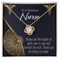 Nurses are Like Angels Healthcare Medical Worker Nurse Appreciation Gift Infinity Knot Necklace Message Card-Express Your Love Gifts