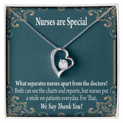 Nurses are Special Healthcare Medical Worker Nurse Appreciation Gift Forever Necklace w Message Card-Express Your Love Gifts