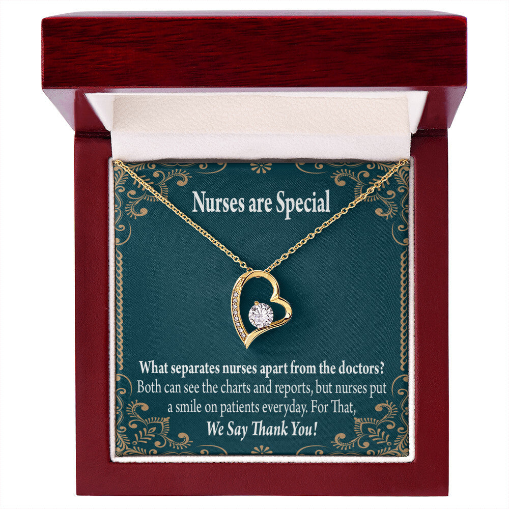 Nurses are Special Healthcare Medical Worker Nurse Appreciation Gift Forever Necklace w Message Card-Express Your Love Gifts