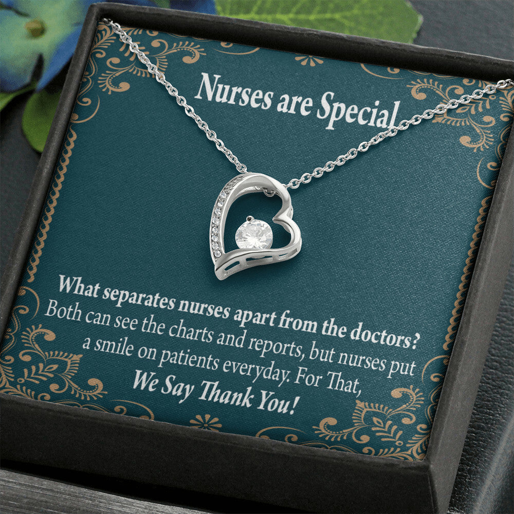 Nurses are Special Healthcare Medical Worker Nurse Appreciation Gift Forever Necklace w Message Card-Express Your Love Gifts