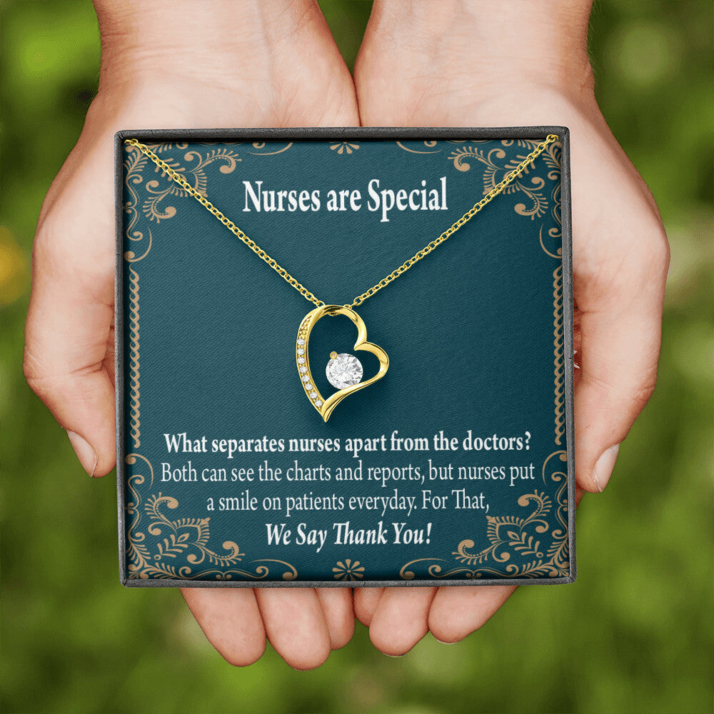 Nurses are Special Healthcare Medical Worker Nurse Appreciation Gift Forever Necklace w Message Card-Express Your Love Gifts