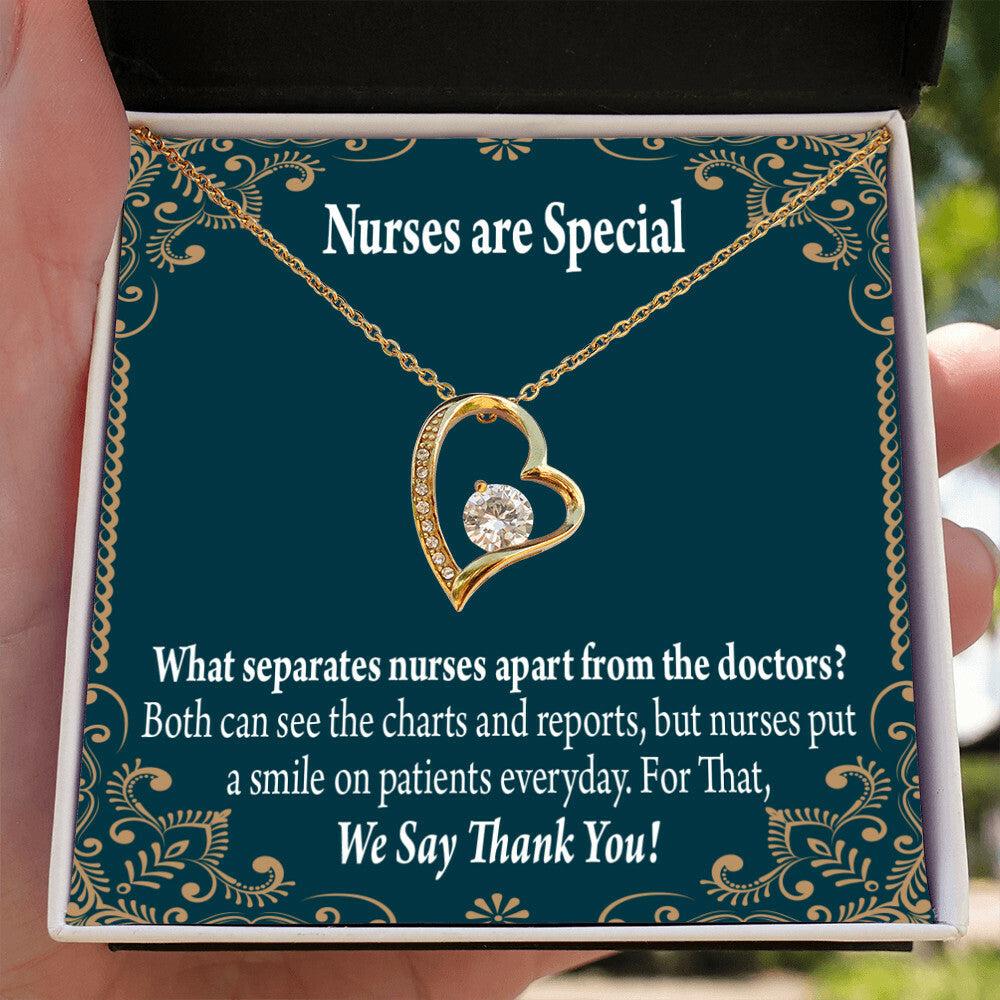 Nurses are Special Healthcare Medical Worker Nurse Appreciation Gift Forever Necklace w Message Card-Express Your Love Gifts