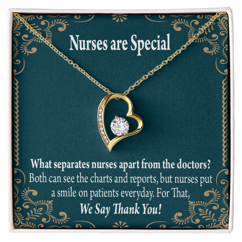 Nurses are Special Healthcare Medical Worker Nurse Appreciation Gift Forever Necklace w Message Card-Express Your Love Gifts