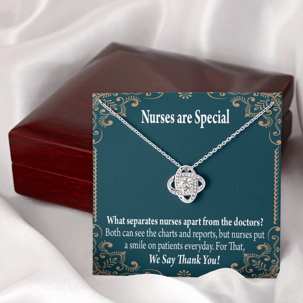 Nurses are Special Healthcare Medical Worker Nurse Appreciation Gift Infinity Knot Necklace Message Card-Express Your Love Gifts