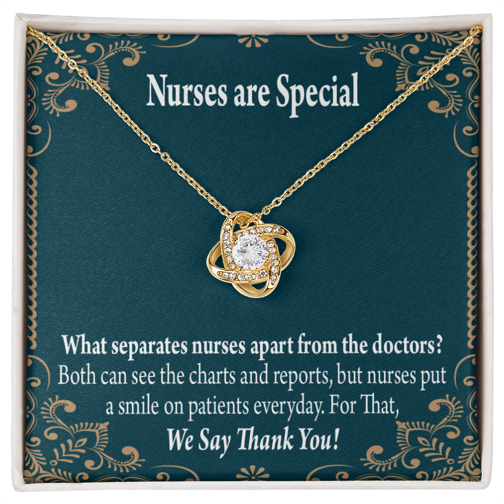 Nurses are Special Healthcare Medical Worker Nurse Appreciation Gift Infinity Knot Necklace Message Card-Express Your Love Gifts