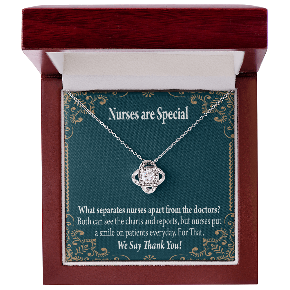 Nurses are Special Healthcare Medical Worker Nurse Appreciation Gift Infinity Knot Necklace Message Card-Express Your Love Gifts