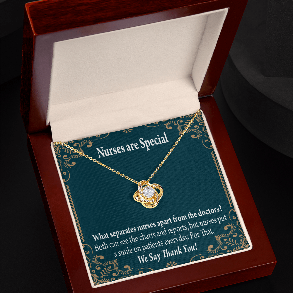 Nurses are Special Healthcare Medical Worker Nurse Appreciation Gift Infinity Knot Necklace Message Card-Express Your Love Gifts