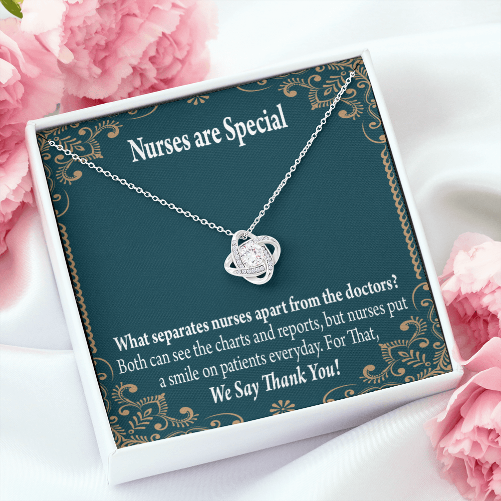 Nurses are Special Healthcare Medical Worker Nurse Appreciation Gift Infinity Knot Necklace Message Card-Express Your Love Gifts
