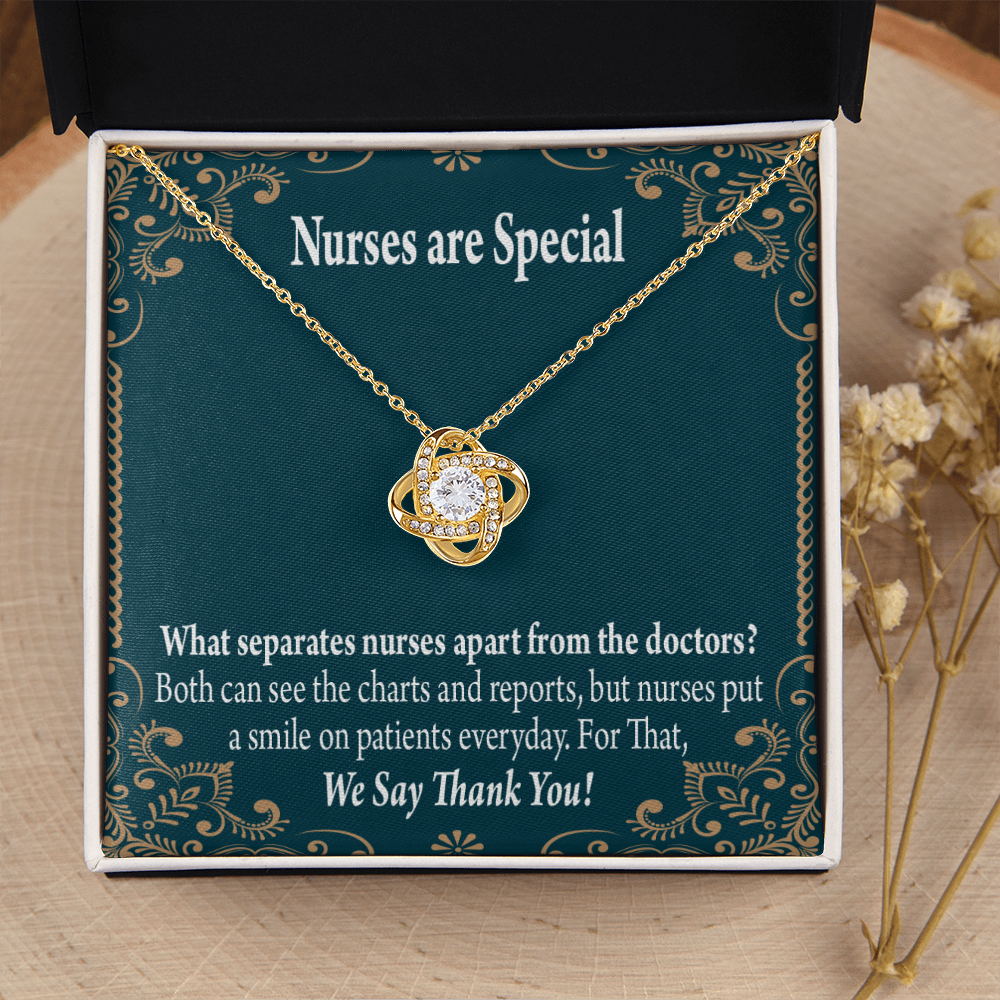 Nurses are Special Healthcare Medical Worker Nurse Appreciation Gift Infinity Knot Necklace Message Card-Express Your Love Gifts