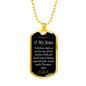 O' My Jesus Catholic Prayer Dog Tag Stainless Steel or 18k Gold 24" Chain-Express Your Love Gifts