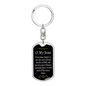 O' My Jesus Prayer Swivel Keychain Dog Tag Stainless Steel or 18k Gold-Express Your Love Gifts