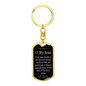 O' My Jesus Prayer Swivel Keychain Dog Tag Stainless Steel or 18k Gold-Express Your Love Gifts