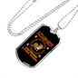 Obedience Loyalty Necklace Stainless Steel or 18k Gold Dog Tag 24" Chain-Express Your Love Gifts