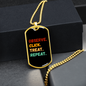 Observe Click Treat Repeat Necklace Stainless Steel or 18k Gold Dog Tag 24" Chain-Express Your Love Gifts