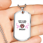 Ocicat Cat Girl Loves Necklace Stainless Steel or 18k Gold Dog Tag 24" Chain-Express Your Love Gifts