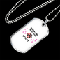 Ocicat Cat Girl Loves Necklace Stainless Steel or 18k Gold Dog Tag 24" Chain-Express Your Love Gifts