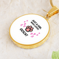 Ocicat Girl Loves Circle Necklace Stainless Steel or 18k Gold 18-22"-Express Your Love Gifts