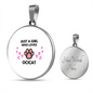 Ocicat Girl Loves Circle Necklace Stainless Steel or 18k Gold 18-22"-Express Your Love Gifts