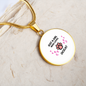 Ocicat Girl Loves Circle Necklace Stainless Steel or 18k Gold 18-22"-Express Your Love Gifts