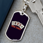 Odd Times Gambler Keychain Stainless Steel or 18k Gold Dog Tag Keyring-Express Your Love Gifts