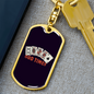 Odd Times Gambler Keychain Stainless Steel or 18k Gold Dog Tag Keyring-Express Your Love Gifts