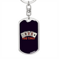 Odd Times Gambler Keychain Stainless Steel or 18k Gold Dog Tag Keyring-Express Your Love Gifts