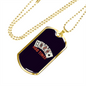 Odd Times Gambler Necklace Stainless Steel or 18k Gold Dog Tag 24" Chain-Express Your Love Gifts