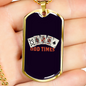 Odd Times Gambler Necklace Stainless Steel or 18k Gold Dog Tag 24" Chain-Express Your Love Gifts