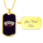 Odd Times Gambler Necklace Stainless Steel or 18k Gold Dog Tag 24" Chain-Express Your Love Gifts