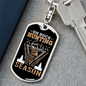Oh Buck Hunting Season Keychain Stainless Steel or 18k Gold Dog Tag Keyring-Express Your Love Gifts