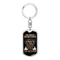 Oh Buck Hunting Season Keychain Stainless Steel or 18k Gold Dog Tag Keyring-Express Your Love Gifts