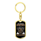 Oh Buck Hunting Season Keychain Stainless Steel or 18k Gold Dog Tag Keyring-Express Your Love Gifts