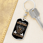 Oh Buck Hunting Season Keychain Stainless Steel or 18k Gold Dog Tag Keyring-Express Your Love Gifts