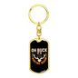 Oh Buck! It'S Hunting Season Keychain Stainless Steel or 18k Gold Dog Tag Keyring-Express Your Love Gifts