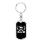 Oh Deer Keychain Stainless Steel or 18k Gold Dog Tag Keyring-Express Your Love Gifts