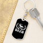 Oh Deer Keychain Stainless Steel or 18k Gold Dog Tag Keyring-Express Your Love Gifts