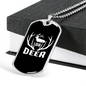 Oh Deer Necklace Stainless Steel or 18k Gold Dog Tag 24" Chain-Express Your Love Gifts