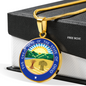 Ohio Seal State Necklace Circle Pendant Stainless Steel or 18k Gold 18-22"-Express Your Love Gifts