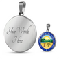 Ohio Seal State Necklace Circle Pendant Stainless Steel or 18k Gold 18-22"-Express Your Love Gifts