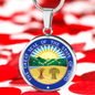 Ohio Seal State Necklace Circle Pendant Stainless Steel or 18k Gold 18-22"-Express Your Love Gifts