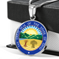 Ohio Seal State Necklace Circle Pendant Stainless Steel or 18k Gold 18-22"-Express Your Love Gifts