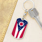 Ohio State Flag Keychain Dog Tag Stainless Steel or 18k Gold-Express Your Love Gifts