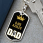 Ojos Azules Cat Dad King Keychain Stainless Steel or 18k Gold-Express Your Love Gifts