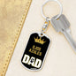 Ojos Azules Cat Dad King Keychain Stainless Steel or 18k Gold-Express Your Love Gifts