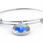OK Blockchain (OKB) Bracelet Stainless Steel or 18k Gold Circle Bangle-Express Your Love Gifts