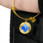 OK Blockchain (OKB) Bracelet Stainless Steel or 18k Gold Circle Bangle-Express Your Love Gifts