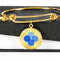 OK Blockchain (OKB) Bracelet Stainless Steel or 18k Gold Circle Bangle-Express Your Love Gifts