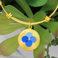 OK Blockchain (OKB) Bracelet Stainless Steel or 18k Gold Circle Bangle-Express Your Love Gifts