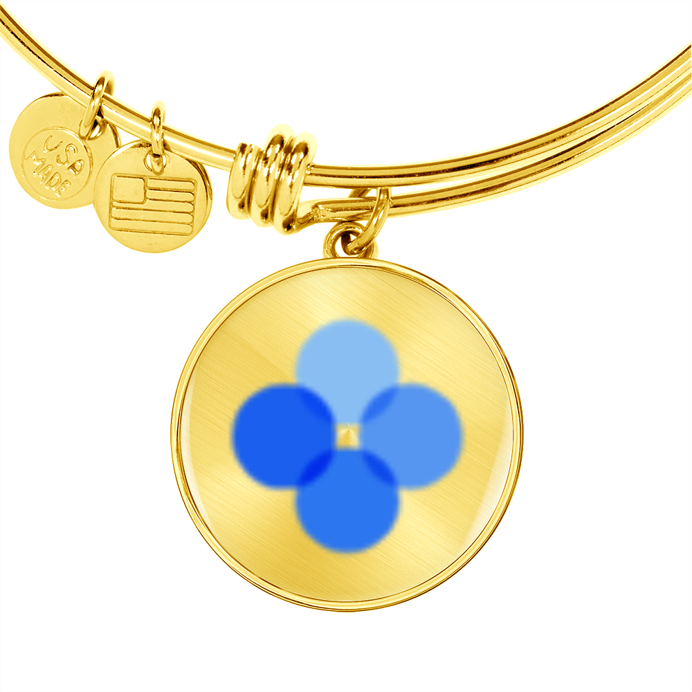 OK Blockchain (OKB) Bracelet Stainless Steel or 18k Gold Circle Bangle-Express Your Love Gifts